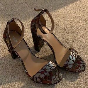 Red and silver heels